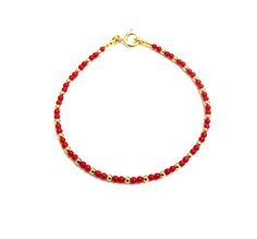 Luxurious bracelet handmade solid 14 k yellow gold beads and coral beads  UNISEX   Threaded on 24 k gold plated stainless steel wire   14 K solid yellow Gold beads solid gold not plated  Genuine non synthetic small 2.5 mm coral beads  14 k solid gold end caps  14 k solid spring closure * Casual  * By Symbolina Bracelet comes in an elegant box Thanks for visiting symbolina store Have a lucky day Item: SY 1215 To share with your friends pin it on Pinterest. Click Like to show them on Facebook. Twe Dainty Yellow Gold Beaded Bracelets With Faceted Beads, Dainty Yellow Gold Beaded Bracelet With Faceted Beads, Gold Red Coral Bracelets As Gift, Gold Bracelets With Red Coral As Gift, Gold Red Coral Bracelets For Gifts, Gold Red Coral Bracelet As A Gift, Gold Red Coral Bracelet For Gift, Yellow Gold Beaded Bracelets With Faceted Beads As Gift, Yellow Gold Beaded Bracelet With Faceted Beads As Gift