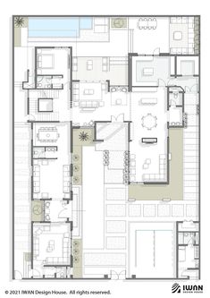 the floor plan for an apartment with two levels and three rooms, all in different sections