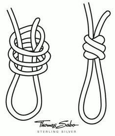 two ropes tied to each other with the words thomas salo on it and an image of