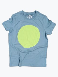 Our favorite super soft organic tee with an orange red printed circle. Fits true to size. Unisex fits men and women. 100% organic cotton, natural unbleached color. Blue Organic Cotton Top With Screen Print, Blue Organic Cotton Graphic Tee, Blue Relaxed Fit Organic Cotton T-shirt, Blue Organic Cotton T-shirt With Screen Print, Trendy Blue Unisex Top, Hand Drawn Circle, Cotton Garments, Tee Bag, Green Moon