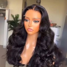 Product Details Brand Name Geeta Hair Hair Material 100% Human Hair From One Donor Hair Texture Bouncy Wave Wig→ Hair Color Black Color Wig Density 180% 250% Density Hair Length 16-30 Inch Lasting For 1 More Year Lace Size 13x4 Lace Front /4x4 Lace Closure Lace Type HD Transparent Swiss Lace wig（🔥 Shop HD Lace wigs →） Hairline Lightly Pre-plucked Natural Hairline Wig Size Average Size (Head Circumference 21.5-22.5 Inch)ATTENTION:If you need a smaller or bigger cap, please contact us or leave a Black Hair Wigs, Natural Hair Routine, Wig Shop, Long Human Hair Wigs, Hair Color Black, Green Wig, Glueless Wigs, Lace Front Wigs Human Hair, Wave Wig