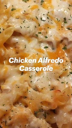 a casserole dish with chicken and cheese