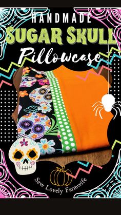 an image of sugar skull pillow cases