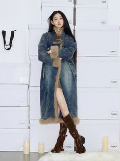 A long coat with a fresh mix of casual denim and fur materials. 

A voluminous item that will brighten up your outfit. 

The long length and loose fit match the trendy style. 

◾️Model
Height: 174cm
Try size: S

◾️Material
cotton 100%



Size (cm)
Length
Chest measurement
Sleeve length


S
112
116
72.5


M
113
120
74


L
114
124
75.5 Horse Betting, Jean Vintage, Online Gambling, Retro Women, Denim Coat Jacket, Trendy Style, Faux Fur Collar, Winter Coats Women, Denim Coat