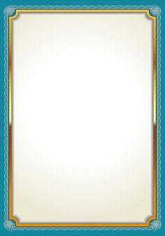 a blue and gold frame with an ornate border