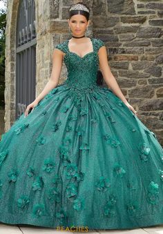 Beaded Capelet, Mori Lee Quinceanera Dresses, Quinceanera Stuff, Quincenera Dresses, Green Quinceanera Dresses, Quinceanera Planning, Quinceñera Dresses, Quince Dress, Strapless Sweetheart Neckline