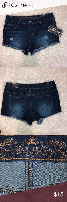 Distressed cut off jean shorts Dark wash distressed stretch cut off jean shorts waist 29” inseam 2” Wax Jean Shorts Jean Shorts Cut Off Jean Shorts, Waxed Jeans, Raw Hem Jeans, Cut Off Jeans, Short Waist, Cut Off, Jean Shorts, Denim Shorts, Wax