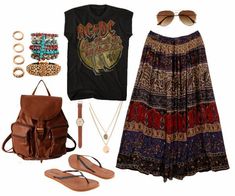 Look Hippie Chic, 70s Inspired Fashion, Date Outfit, Boho Style Outfits, Boho Chic Outfits