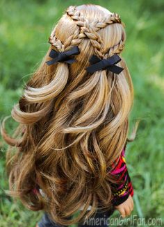 Gabriela peinado Diy Hairstyle, American Girl Doll Hairstyles, Gorgeous Braids, Wacky Hair, Pigtail Braids, Beautiful Braids, Crazy Hair Days, Easter Hair