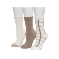 Stay warm with these Women's Cuddl Duds 3 Pack Cozy Check/Tweed Crew Socks.Stay warm with these Women's Cuddl Duds 3 Pack Cozy Check/Tweed Crew Socks. How do you accessorize? Check out our ACCESSORIES GUIDE for essential tips to elevate your style with must-have accessories.FEATURES Fuzzy feel Includes: 3 pairs of socksFABRIC & CARE Polyester, spandex Machine wash Imported Size: One Size. Color: Marshmallow. Gender: female. Age Group: adult. Accessories Guide, Cuddl Duds, Socks And Hosiery, Crew Socks, Stay Warm, Hosiery, Fabric Care, Polyester Spandex, Gender Female