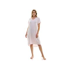 Sleep in total comfort when you wear this airy Women's Jaclyn Inc. V-Neck Sleepshirt. Click on this INTIMATES & SLEEPWEAR GUIDE to find the perfect fit and more! Sleep in total comfort when you wear this airy Women's Jaclyn Inc. V-Neck Sleepshirt. Click on this INTIMATES & SLEEPWEAR GUIDE to find the perfect fit and more! FEATURES Soft, comfortable, lightweight construction 2 pockets at the side seam by the hips Straight hem Short sleeves V-neckFIT & SIZING Relaxed loose fit 39-in. length from s Casual White V-neck Nightgown, Comfortable V-neck Spring Sleepwear, Comfortable V-neck Nightgown For Spring, Comfortable V-neck Spring Nightgown, Casual White Nightgown For Lounging, White V-neck Casual Nightgown, Casual Pink V-neck Nightgown, Spring Casual Nightgown For Relaxation, Pink V-neck Nightgown For Lounging