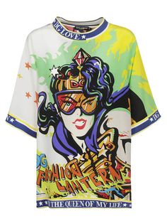 Dolce & Gabbana Printed T-shirt Designer Multicolor Printed Tops, Designer Multicolor Graphic Print Tops, Clothing Graphics, Everyday Italian, Dolce Gabbana T Shirt, Zebra Art, Italian Lifestyle, Tee Shirt Fashion, Stefano Gabbana