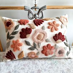 Decorative Flower Pillow Cover, Abstract Floral Punch Needle Pillow, 14x 20 Cushion Case, Home Decor for Mom, Unique Gift - Etsy Punch Needle Pillow, Cream Pillow Covers, For Mom, Punch Needle Patterns, Pillowcase Pattern, Cozy Pillow, Punch Needle Embroidery, Flower Pillow, Geometric Pillow