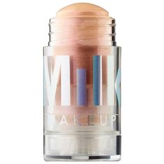 A Bestselling, Vegan, Holographic Highlighter Packed With Meteorite Powder For A Prismatic Shine On Cheeks, Lips, And Eyes. Mars- Golden Peach Light Up Your Cheekbones, Lips, And Eyes With This Multiuse Holographic Highlighter Stick. Made With Meteorite Powder, Twilight Pearls, And Nourishing Mango Butter, Coconut Oil, And Avocado Oil, This Vegan Cream Highlighter Leaves Skin Both Hydrated And Glowing. What It Is Formulated Without: - Parabens - Sulfates - Phthalates The Prismatic Supernova, Mar Milk Makeup Holographic Stick, Milk Makeup Highlighter, Milk Makeup Sephora, Holographic Highlighter, Cream Blush Stick, Highlighter Stick, Stick Highlighter, Cream Highlighter, Mini Milk