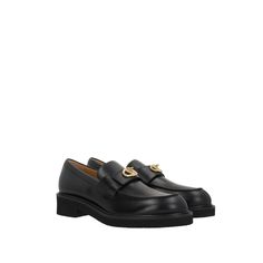 Valentino Garavani's Vlogo Locker Smooth Leather Loafers are crafted from black smooth leather, featuring a round-toe silhouette, VLogo Signature twist-lock detail, leather lining, and a rubber crepe sole. Makeup Travel Case, Travel Makeup, Beauty Accessories, Travel Case, Leather Loafers, Valentino Garavani, Smooth Leather, Pet Accessories, Lockers