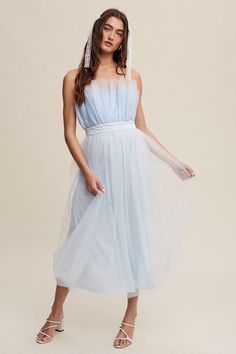 Elegant and versatile, the Frill Tulle Maxi Dress features a removable and adjustable shoulder strap, zip closure, and raw hem for a modern touch. Perfect for special occasions or romantic evenings.- Model is 5' 7.5" 33-24-34 and wearing a size SmallFabric Contents: Self: 100% PolyesterLining: 100% Polyester Size Measurement (inch): S: 15.5 (Bust), 13.5 (Waist) 45.0 (Length) M: 16.0 (Bust), 14.0 (Waist), 45.5 (Length) L: 16.5 (Bust), 14.5 (Waist), , 46.0 (Length) Tulle Midi Dress, Silhouette Dress, Tulle Maxi Dress, China Style, Romantic Evening, Plus Size Swimwear, China Fashion, Classic Silhouette, Sheer Fabrics