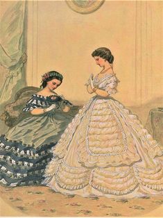 1860s Fashion, 19th Century Women, 18th Century Fashion, Century Clothing