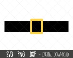 a black and yellow belt with the word svg png dxf