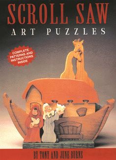 the book cover for scroll saw art puzzles