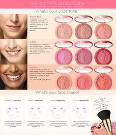 tarte's ultimate blush guide Skin Tone Makeup, Neutral Skin Tone, Maquillage On Fleek, Party Make-up, Skin Undertones, Make Up Inspiration, Cool Skin Tone, Beauty Make-up, Colors For Skin Tone