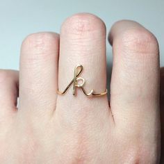 Custom Initial ring sterling silver letter ring/gold fill initial ring/stack rings/name ring/personalized bridesmaid gift/wedding jewelry Stack Rings, Bracelet Initial, Initial Earrings, Name Ring, Letter Ring, Gold Diamond Wedding Band, Name Rings, Gold Ring Designs, Ring Stack