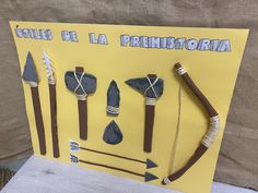 a yellow card with different types of arrows and writing on the front that says chile de la prenegoria