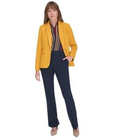 in stock Tailored Long Sleeve Tommy Hilfiger Blazer, Tommy Hilfiger Single Breasted Long Sleeve Blazer, Tommy Hilfiger Fitted Long Sleeve Blazer, Red Long Sleeve Tommy Hilfiger Outerwear, Tommy Hilfiger Button-up Tops, Bootcut Pants, Tommy Hilfiger Women, Blazer Buttons, Look Chic