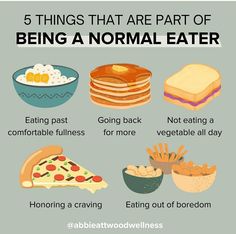 the 5 things that are part of being a normal eater info graphic by abiettewoodwellness com