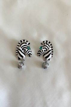 Our design earrings, which use a special technique, are made by hand. It has a special enamel coating. Absolutely no distortion, no color change, jewel quality.  Due to your health and hygiene rules, earrings are not refundable. White Metal Clip-on Earrings For Gift, Zebra Earrings, Christmas Gift For Women, Zebra Animal, Zebras Animal, Earrings Christmas, Design Earrings, Animal Figures, Christmas Gifts For Women