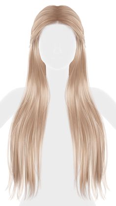 a woman's long blonde wig with bangs