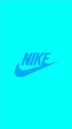 the nike logo on a blue background