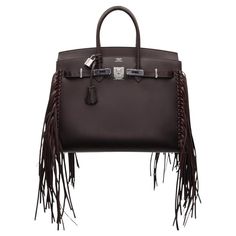 Brand: Hermès Style: Birkin Sellier Anate Fringe Size: 35cm Color: Ebene Material: Evergrain Leather Hardware: Palladium Hardware (PHW) Dimensions: 13.75" W x 11" H x 7" D Handle Drop: 6" Adria Core, Birkin Sellier, Hermes Style, Gold Aviator Sunglasses, Togo Leather, Kelly Bag, Leather Hardware