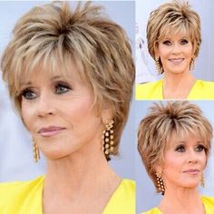 3 Jane Fonda Hairstyles Grace And Frankie, Dolly Parton Wigs Wigs Buy, Jane Fonda Shag 70s, Jane Fonda Wigs Over 50, Jane Fonda Hair 2022, Grey Ombre Hair, Sassy Haircuts, Shaggy Hair, Short Sassy Haircuts