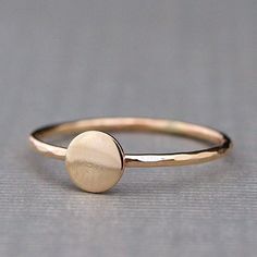 Tiny Gold Ring Plain Gold Circle Ring Simple by CatherineMarissa Gold Circle Ring, Gold Rings Simple, Circle Ring, Rings Simple, Morganite, Vintage Rings