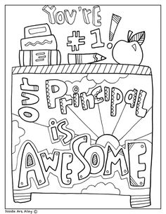 a coloring page with the words you're happy to be awesome