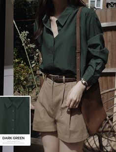 Casual Korean Work Outfits, Tailored Feminine Style, Casual Chic Outfits Summer Classy Simple, Casual Elegant Outfits Classy Simple, Parisian Fashion Summer, Korean Work Outfit, Korean Summer Outfits Casual, Mix And Match Colors Outfits