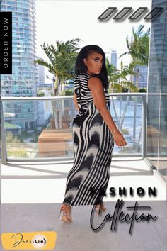 Stripe Gradient Sexy Slim Fit Wrap Hip Tight Dress 1 Million, Tights, Slim Fit