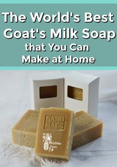 the world's best goat's milk soap that you can make at home