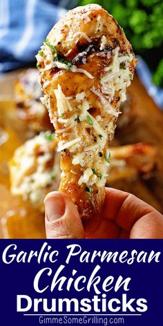 garlic parmesan chicken drumsticks are the perfect appetizer for any party