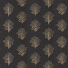 a black and gold leaf wallpaper pattern