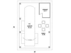 the floor plan for a small bathroom with an attached toilet and shower stall, which also has a separate storage area