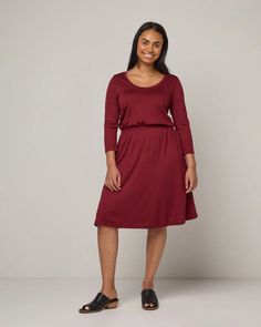 Fiona Merino Wool Fit And Flare Dress - Burgundy - wool& Packing List Ideas, Packing For Paris, Paris Packing List, Paris Packing, What To Wear In Paris, Merino Wool Dress, Flirty Dresses, V Neck Midi Dress, Next Fashion