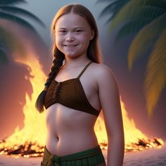 Cinematic Lighting, Amazon Rainforest, Hyperrealism, Maisie Williams, Cute Cosplay, Tropical Beach, Dark Fantasy, Cheerleading