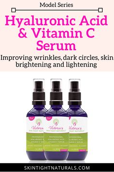 Hyaluronic Acid Vitamin C Serum | This Highly Concentrated Vitamin C Enhanced Serum is perfect for brightening and lightening dark spots and hyperpigmentation. This natural formula helps minimize the appearance of sun spots, discoloration, rough skin, and wrinkles. It is infused with a high grade hyaluronic acid to help protect and restore. Your skin will look and feel soft and smooth. Click to have this serum. #vitamincserum #skinbrightening #skinlightening #darkspot #skintightnaturals Lightening Dark Spots, Natural Anti Aging, Skin Secrets