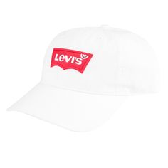 The Men's Baseball Hat from Levi's is the ultimate versatile accessory. Featuring the iconic Levi's red batwing logo and traditional curved brim, this hat is perfect for laid-back days or active outings. Classic design details include a six-panel construction and an adjustable strap to ensure a comfortable and secure fit. Pair with your jeans and a t-shirt or athleisure for effortless casual style. Classic Hat With Curved Brim And Logo Print, Classic Hat With Logo Print And Curved Brim, Classic Curved Brim Hat With Logo Print, Classic Hats With Logo Print And Curved Bill, Classic Dad Hat With Logo And Curved Bill, Classic Hats With Curved Bill And Logo Print, Casual Trucker Hat With Logo And Curved Brim, Casual Hats With Logo And Curved Brim, Casual Curved Brim Hat With Logo