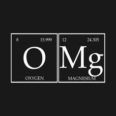 the symbol for oxygen is shown in black and white, as well as an o - m