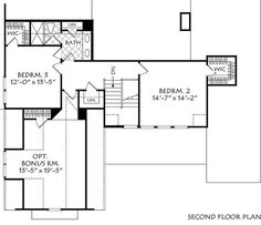 the second floor plan for this house