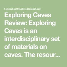 the words exploring caves review exploring caves is an interdisplinary set of materials on caves