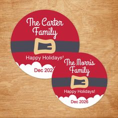 ★HOW TO ORDER★ ❶ Add Personalization in the field. ❷ Click the "Add to Cart" button ★ITEM INFO★ Available in different sizes 24 pieces in a sheet THANK YOU! DM Home Co. ★ Santa Belt, Santa Belts, Carter Family, Round Labels, Favor Labels, Personalized Favors, The Field, Personalized Christmas, Party Games