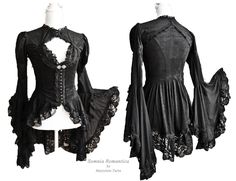 Blouse Florenville, Somnia Romantica by M. Turin by SomniaRomantica.deviantart.com on @deviantART Victorian Blouse, Black Lace Blouse, My Clothes, Black Feathers, Alternative Outfits, Dark Fashion, Turin, Goth Fashion